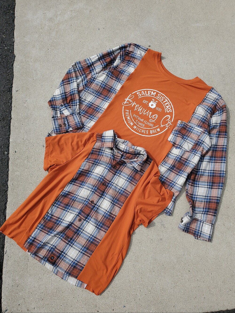 Upcycled- Pumpkin Spice & Spells Mommy & Me Tee Set